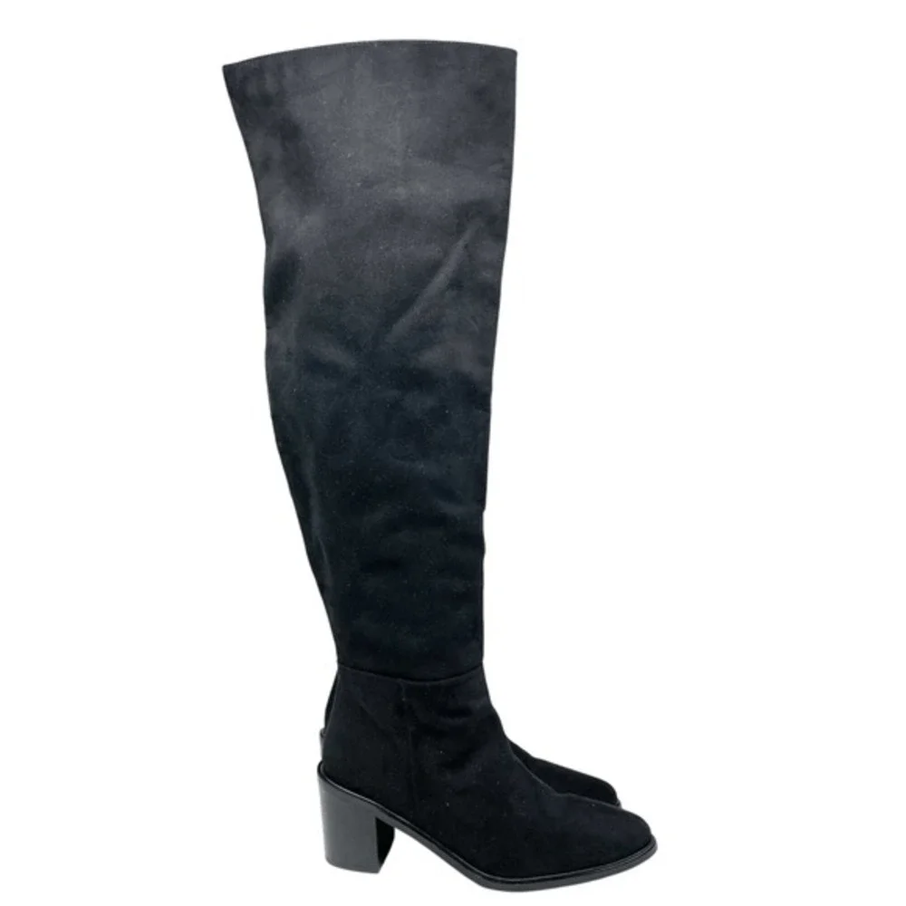 Seychelles Women's Over The‎ Knee Heeled Boots Black Suede Size 10